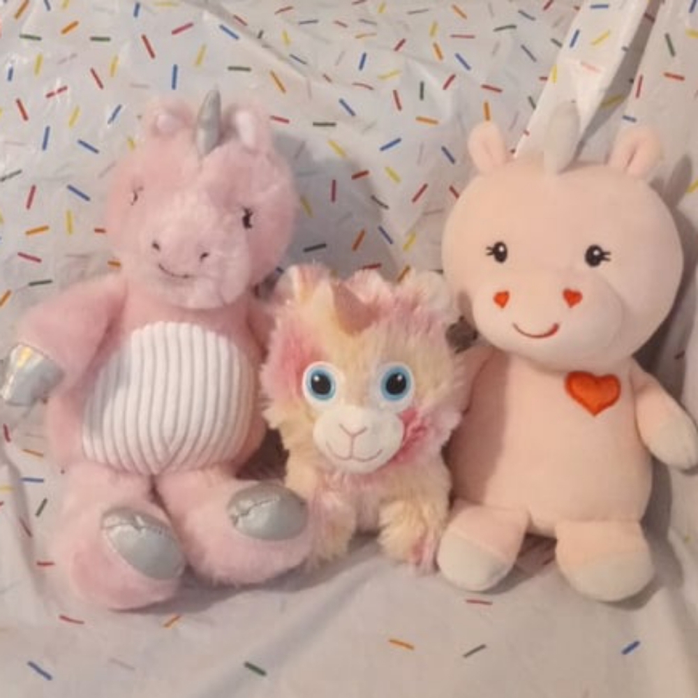 Unicorn Plush Bundle - 3 Cute Pink Stuffed Animals